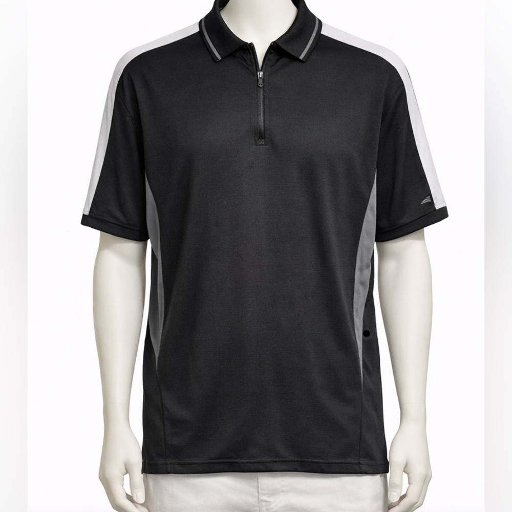 Avia Black and Gray Men's Polo Shirt